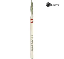 Насадка фреза алмазна Nisima P862f021, полум'я червоне  