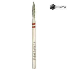Насадка фреза алмазна Nisima P862f021, полум'я червоне  
