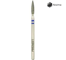 Насадка фреза алмазна Nisima P862m021, полум'я синє  