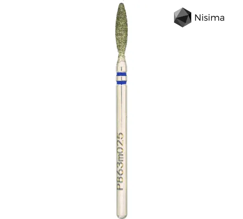 Насадка фреза алмазна Nisima P863m025, полум'я безпечне синє