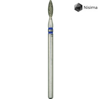 Насадка фреза алмазна Nisima P872m023, полум'я синє  