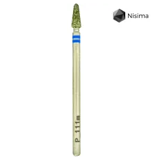 Насадка фреза алмазна Nisima P_111mK, конус закруглений синій
