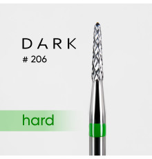 Milling cutter cone rounded hard alloy DARK No. 206 green