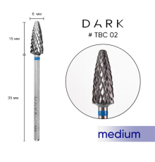 Carbide cone milling cutter DARK No. 02 blue