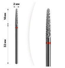 Carbide milling cutter attachment D 20 R cone elongated rounded 101