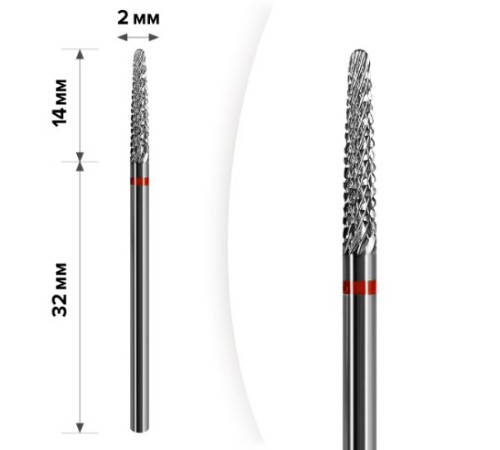 Carbide milling cutter attachment D 20 R cone elongated rounded 101