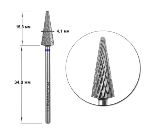 Carbide milling cutter LUNA 4.1 blue herringbone