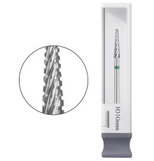 Насадка фрезы для выпиливания Gemely Carbide max H31 Green, конус удлиненный зеленый