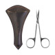 Scissors for leather Olton 113 mm in a leather case