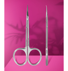 Professional cuticle scissors Staleks EXPERT 51 TYPE 3 with a hook