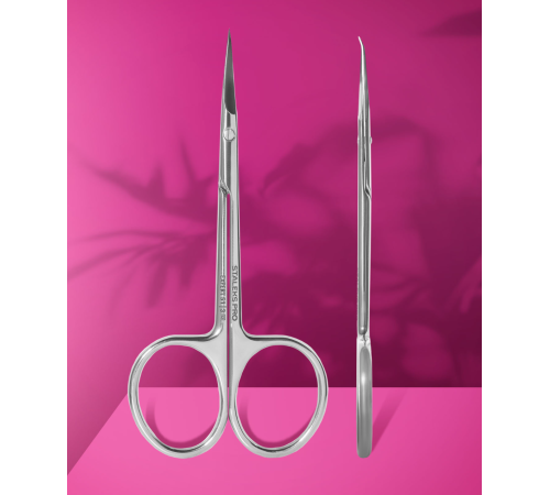 Professional cuticle scissors Staleks EXPERT 51 TYPE 3 with a hook
