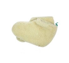 Socks for paraffin therapy made of artificial fur are white