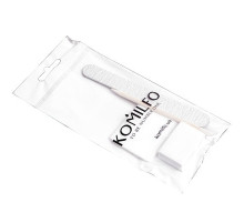 Одноразовий набір Komilfo №4 пилка-крапля 150/150 бафф 100/180 апельсин. паличка 10 безворс.серветок