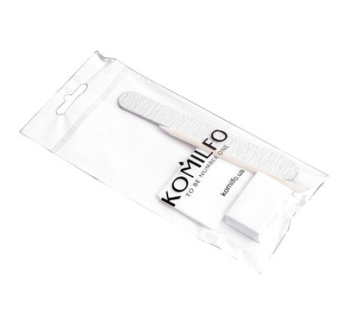 Komilfo Single Set #4 Saw Drop 150/150 Buff 100/180 Orange. stick of 10 lint-free napkins