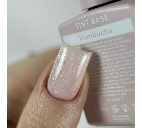 Tint base HEYLOVE Tint base KOMBUCHA light pink with shimmer, 15 ml