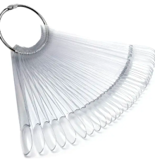 Palette fan oval transparent, 50 pcs