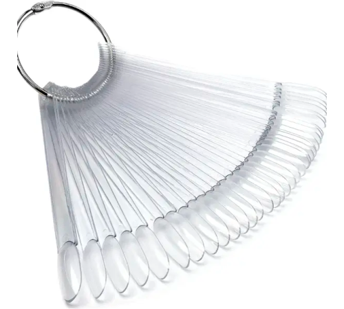 Palette fan oval transparent, 50 pcs