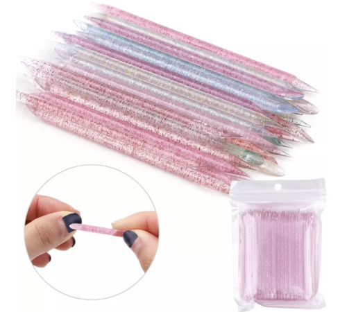 Plastic manicure sticks 10 cm, 100 pcs.