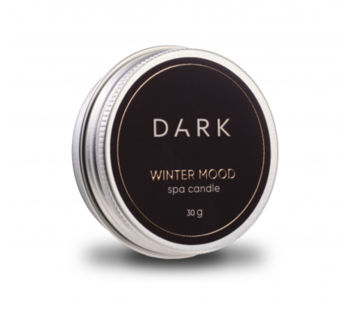 Perfumed massage candle DARK spa candle WINTER MOOD, 30 g