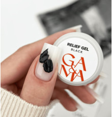 Паста GaMa Relief Gel Black, чорний, 5 г