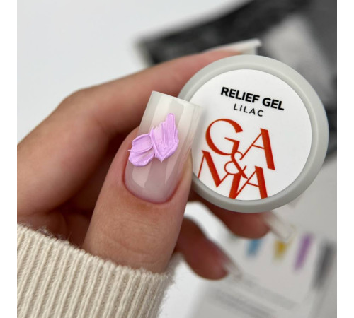 GaMa Relief Gel Lilac Paste, lilac, 5 g