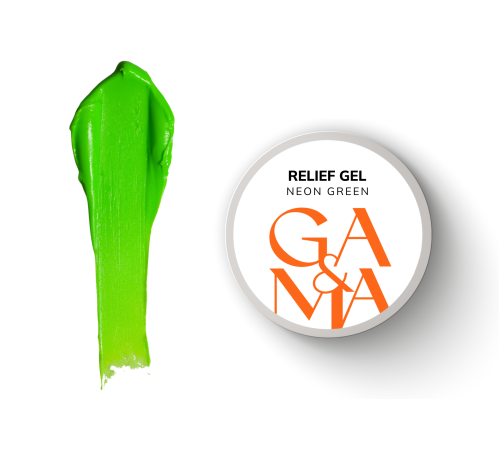 Paste GaMa Relief Gel Neon Green, neon green, 5 g