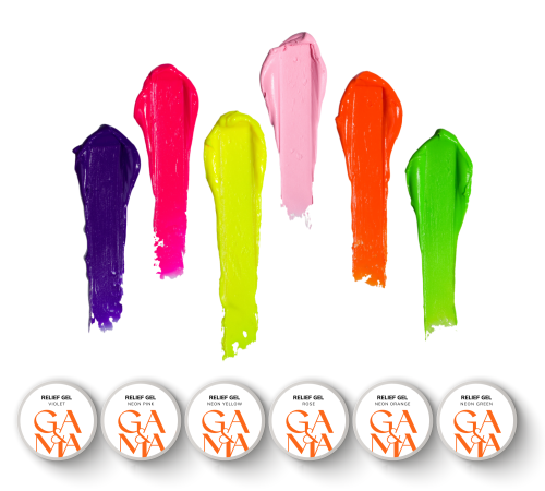 Paste GaMa Relief Gel Neon Green, neon green, 5 g