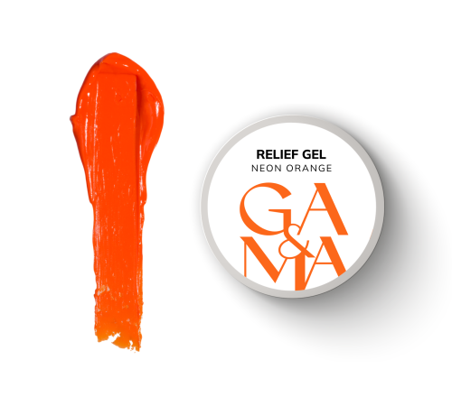 Paste GaMa Relief Gel Neon Orange, neon orange, 5 g