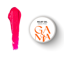 Паста GaMa Relief Gel Neon Pink, неоново-рожевий, 5 г