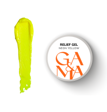 Paste GaMa Relief Gel Neon Yellow, neon yellow, 5 g