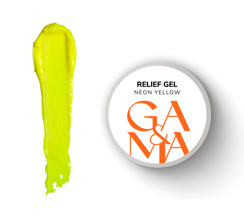 Paste GaMa Relief Gel Neon Yellow, neon yellow, 5 g