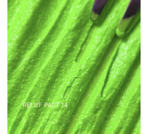 Decorative paste Saga Relief past No. 14, neon green, 5 ml