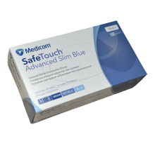 Рукавички блакитні нітрилові Medicom SafeTouch Advanced Slim M, 100 шт