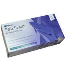 Blue nitrile gloves Medicom SafeTouch Advanced Slim XS, 100 pcs