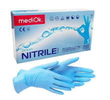 Blue nitrile gloves MediOk OCEAN S, 100 pcs.