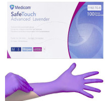 Рукавички лавандові нітрилові Medicom SafeTouch Advanced М, 100 шт