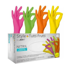Nitrile gloves STYLE Tutti Frutti size M, 100 pcs.
