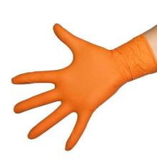 Orange nitrile gloves Medicom size S 100 pcs