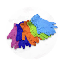 Nitrile gloves, mix color, M, 10 pcs (5 pairs)