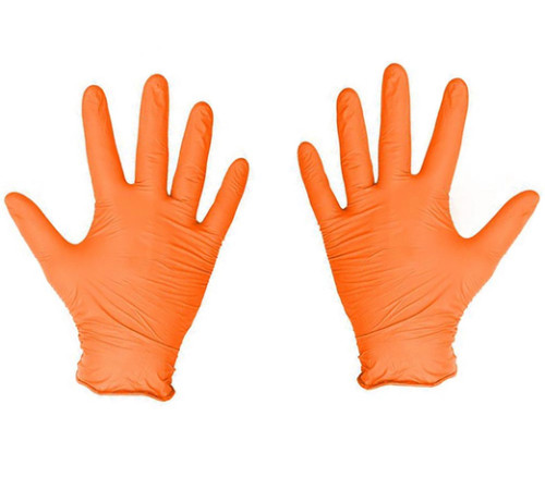 Orange nitrile gloves Medicom SafeTouch Advanced M, 100 pcs