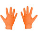 Orange nitrile gloves Medicom SafeTouch Advanced M, 100 pcs
