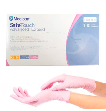 Pink nitrile gloves Medicom SafeTouch Advanced XS, 100 pcs