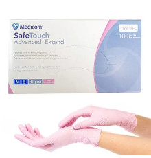 Pink nitrile gloves Medicom SafeTouch Advanced M, 100 pcs