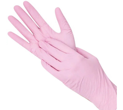 Pink nitrile gloves S, 10 pcs (5 pairs)