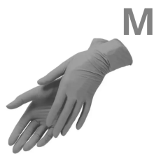 Gray nitrile gloves MediOk ASH M, 100 pcs