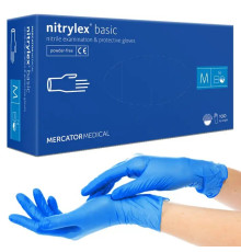Blue nitrile gloves Nitrylex M, 100 pcs