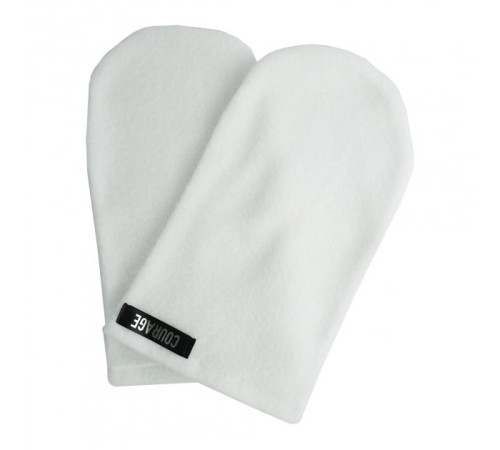 Fleece gloves for paraffin therapy COURAGE, 1 pair, milky