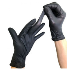 Black nitrile gloves Medicom M, 1 pc
