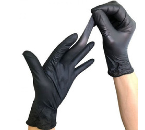 Black nitrile gloves Medicom M, 1 pc