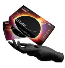 Black nitrile gloves MediOk Black Eclipse M 5.2 g, durable, 100 pcs.